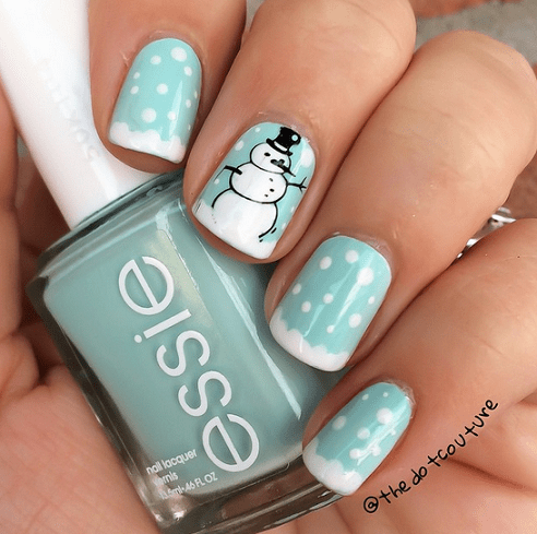 snowman-winter-nail-designs