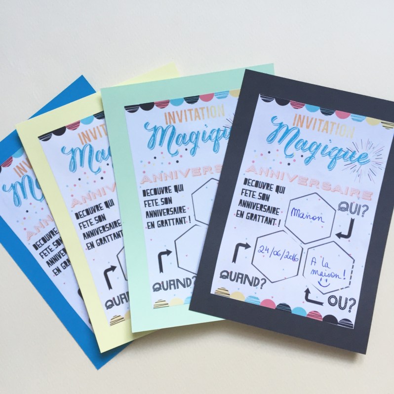 {Free printable} L'invitation magique à gratter!