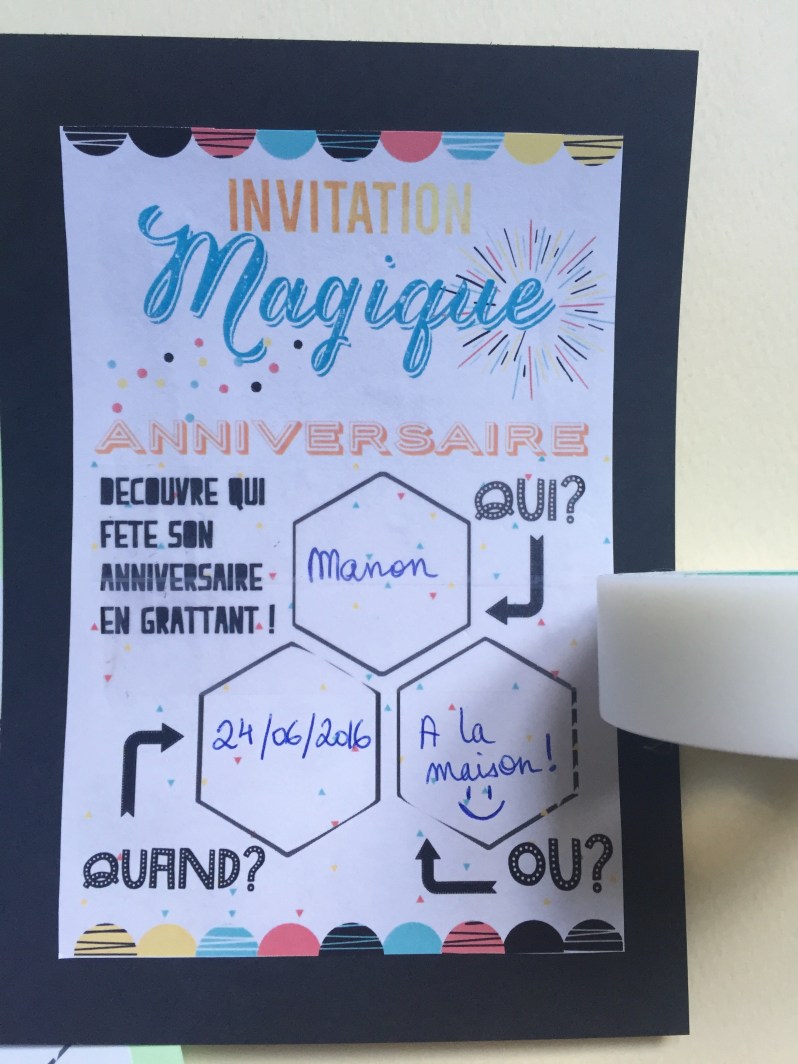 {Free printable} L'invitation magique à gratter!
