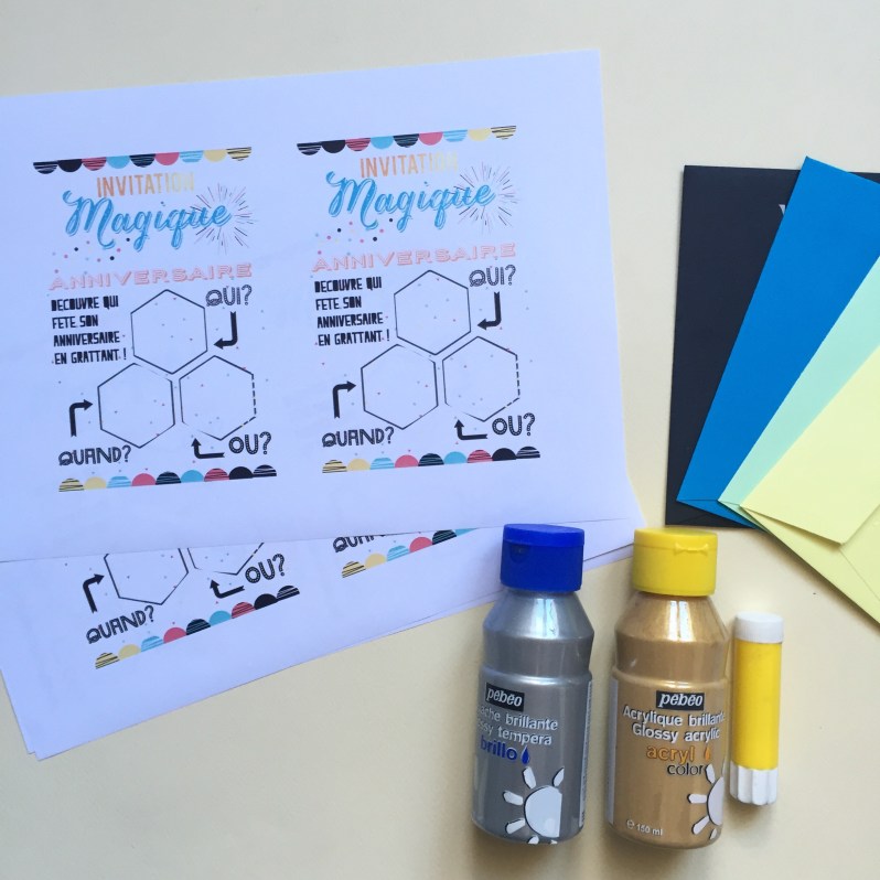 {Free printable} L'invitation magique à gratter!