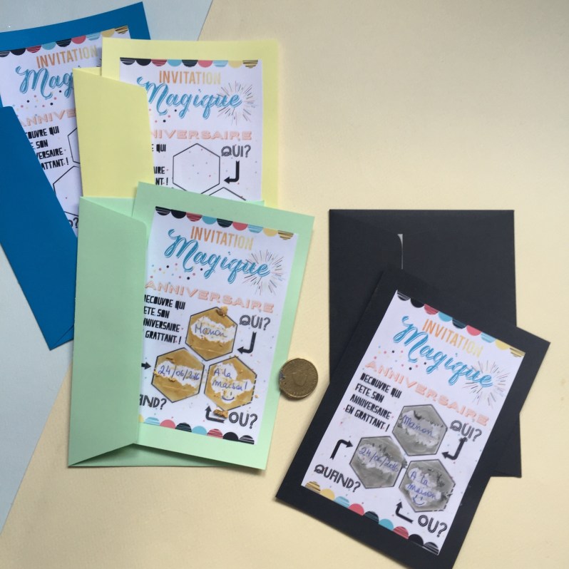 {Free printable} L'invitation magique à gratter!