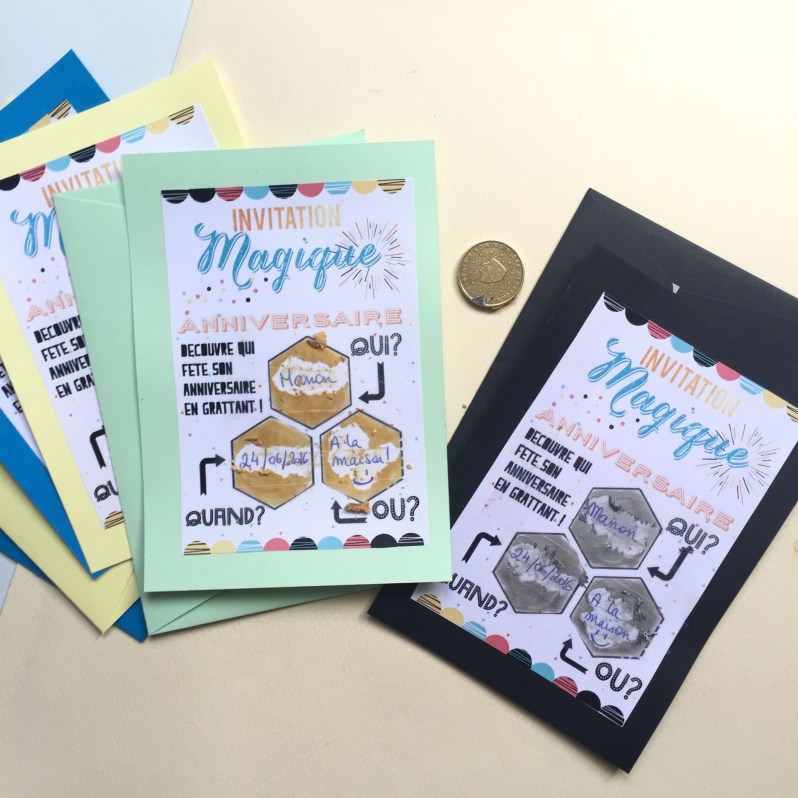 {Free printable} L'invitation magique à gratter!
