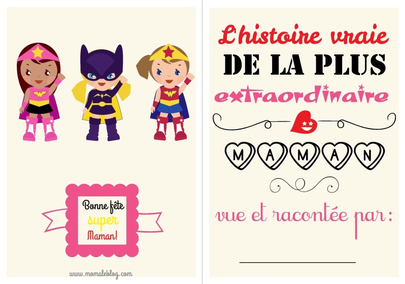 Free printable : Cahier fête des mères by Moma le Blog