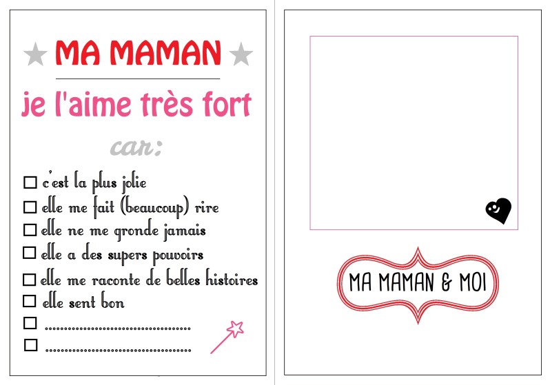 Free printable : Cahier fête des mères by Moma le Blog