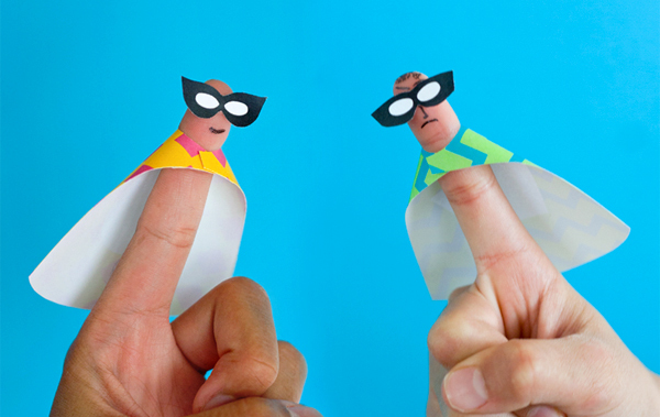 http://www.hellobee.com/2013/12/11/printable-superhero-finger-puppets/