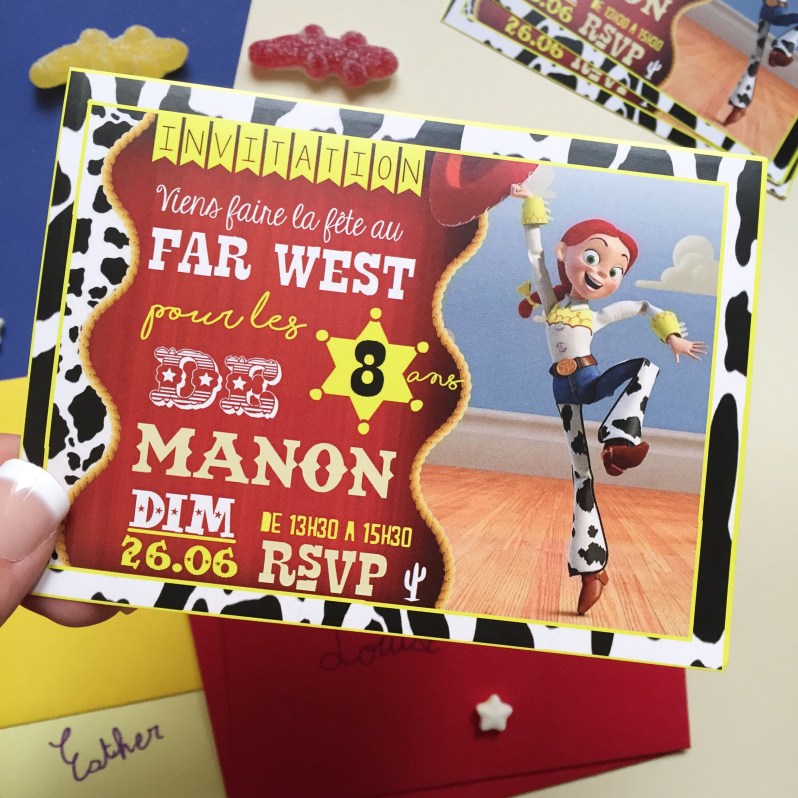 {Free printable} L'invitation de toys story pour un anniversaire de cowgirl!
