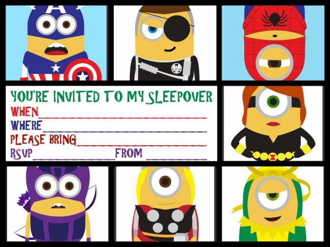 MINIONS DESPICABLE ME PARTY INVITATION