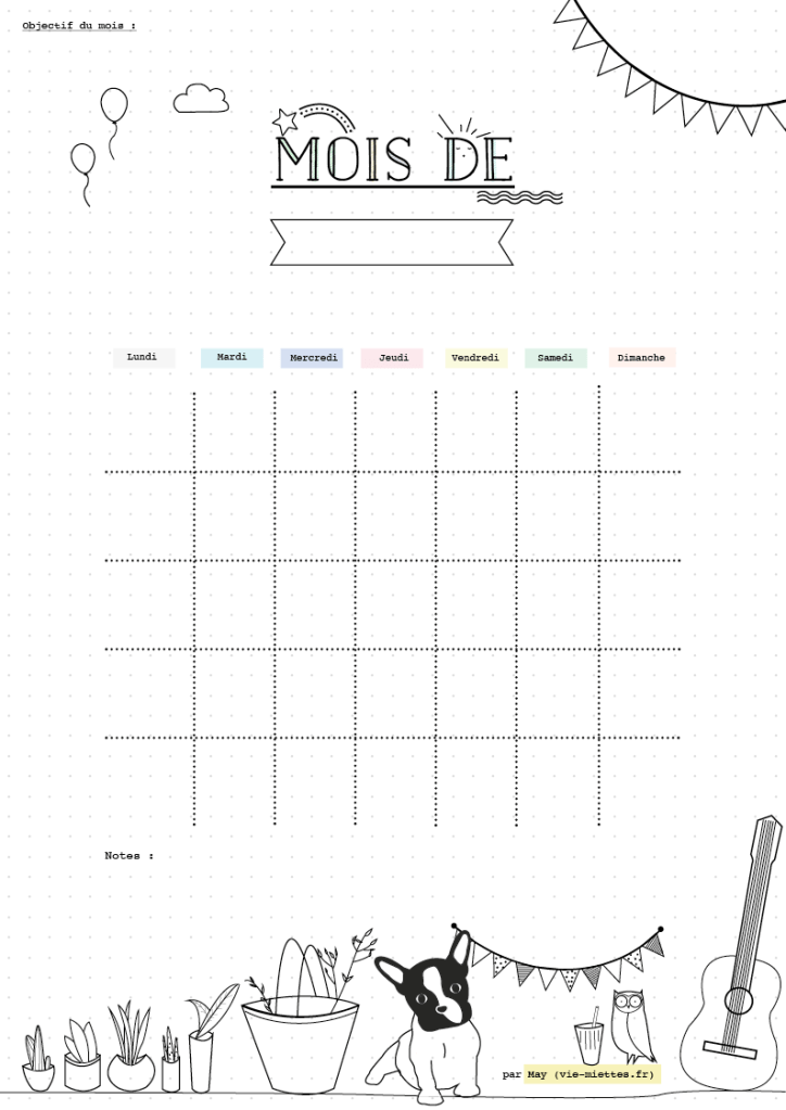 {Freebies} 10 printables pour s'or-ga-ni-ser! Moma le blog