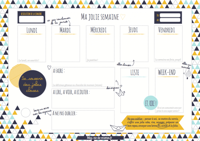 {Freebies} 10 printables pour s'or-ga-ni-ser! Moma le blog