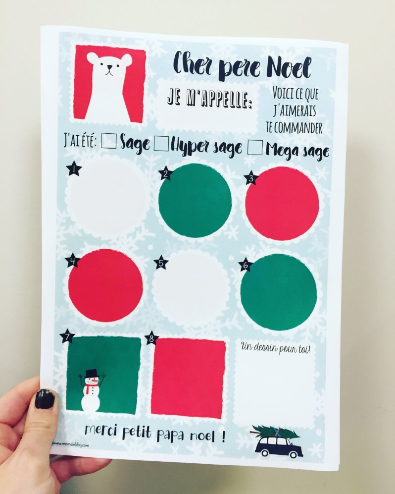{Free printable} La liste au Père Noël! Moma le blog