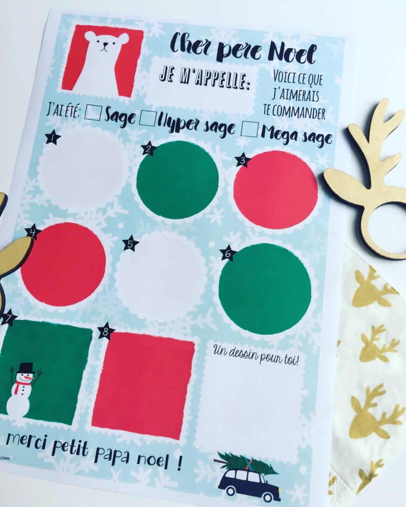 {Free printable} La liste au Père Noël! Moma le blog