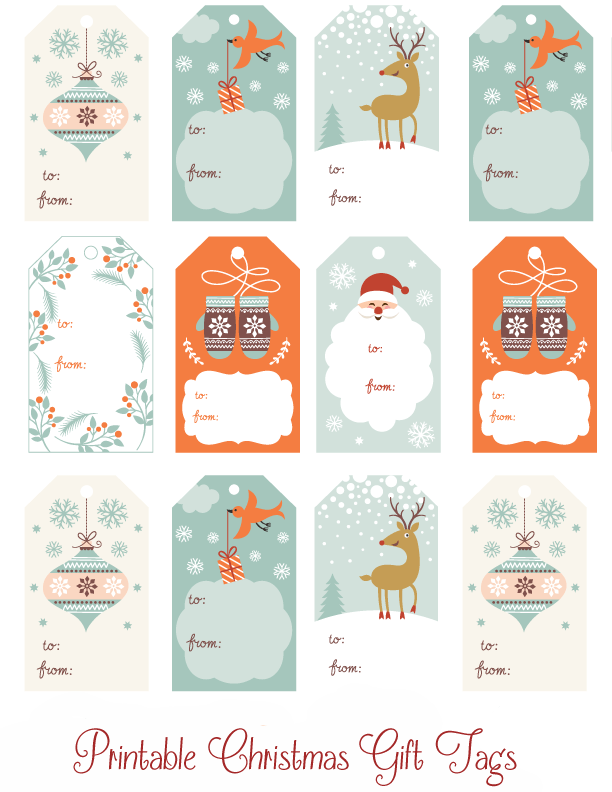 {Free Printable} Sélection d'étiquettes pour cadeaux de Noël !