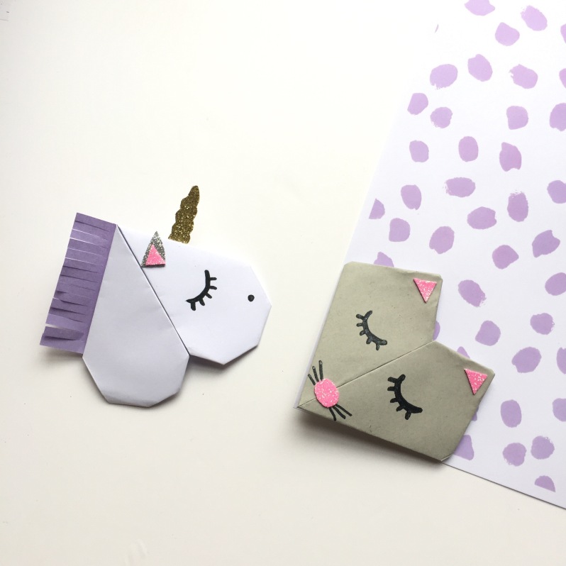 {DIY} Les jolis marques page animaux en origami! Moma le blog